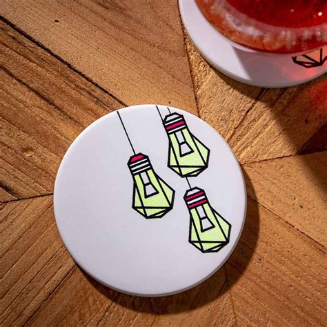 Cricut Infusible Ink Ceramic Coasters 4-pack (White, Round); 4 round coasters 3.6" dia. (9.1 cm); Customize this blank with original artwork for standout DIY projects; Compatible with Infusible Ink™ Transfer Sheets, Pens & Markers for peel-proof, flake-proof, wash-proof transfers; For best results, use Cricut EasyPress™ 2 or heat press that reaches 400°F (205°C)